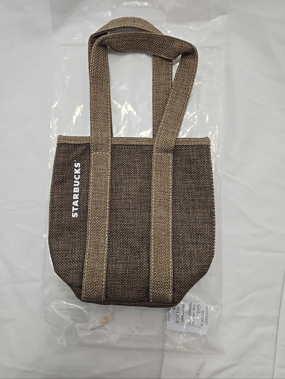 NWT Starbucks Merchandise Brown Goddess Style Cotton Linen Travel Mug Bag - Picture 4 of 13